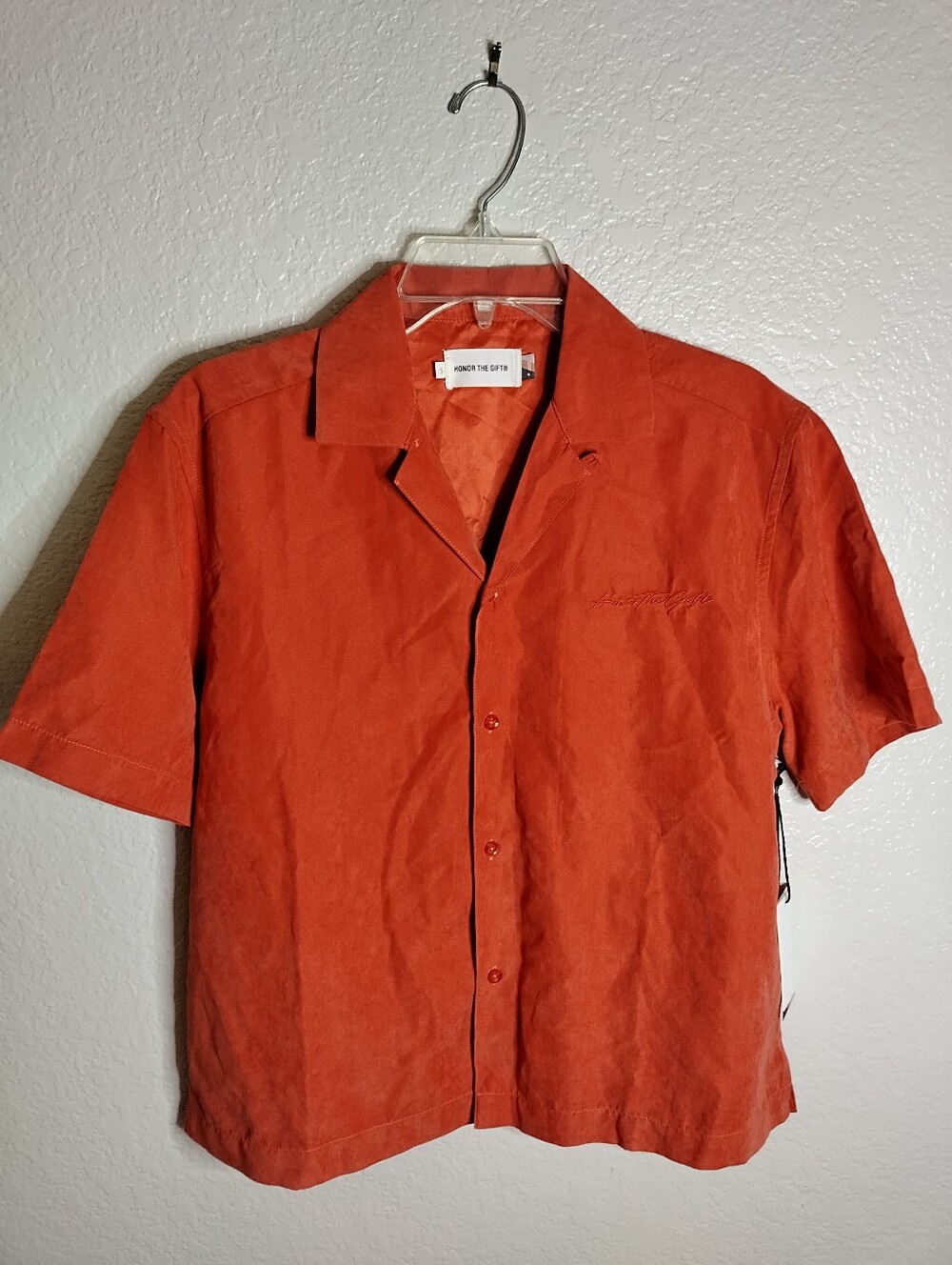 NWT Honor The Gift Peached Camp Shirt Sz S